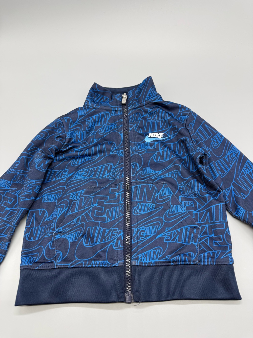 Nike Kids Navy and Royal Blue Logo Puffer Jacket - Picture 2 of 10